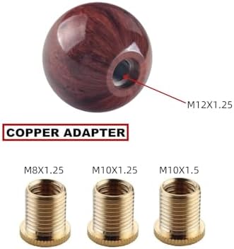 DEWHEL Aluminum Classic Weighted Wooden Type R Manual 5 Speed Gear Shift Knob - Image 5