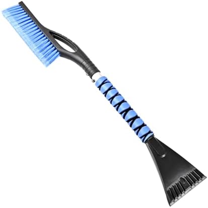 27" Snow Brush and Ice Scrapers Detachable Pivoting, Soft Bristle Head by YLCVBUD