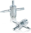 2 Pcs 4-Way Valve Core Removal Tool Stainless Steel Tire Valve Stem Tools by Unknown