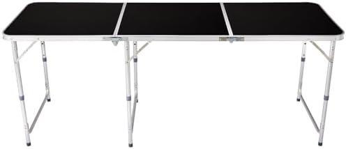 6ft Folding Table, 3 Adjustable Heights Portable Aluminum Camping Table - Image 6