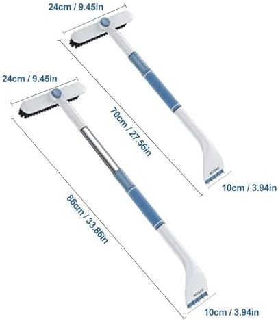 3 In 1 Snow Brush Ice Scraper for Car Windshield Extendable Snow Removal - Image 2
