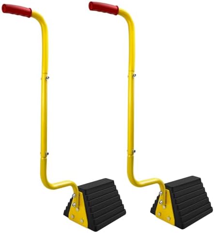 HOXWELL 2 Pack Heavy Duty Rubber Wheel Chock by HOXWELL