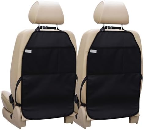 Viaviat Car Seat Protector Large Kick Mat 2 Pack Durable Water Resistant Auto by Viaviat