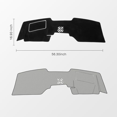 KUST Black Dash Cover for Mazda CX-90/CX90 2024 2025 2026 Polyester Dashboard - Image 2