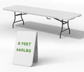8ft Heavy Duty Folding Table - 660lb Capacity by OrtusCollective