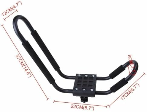 Kayak Roof Rack Carrier for Kayak Surf Board SUV Car J-Bar Rack, Steel 4PCS - Image 3