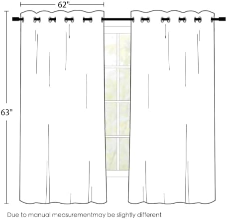 SimpleHome Ombre Gradient Black White to Gray Curtains - Image 2