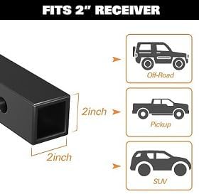 WEIZE Hitch Mount Cargo Carrier Basket 53" X 19" + Waterproof Cargo Bag - Image 7