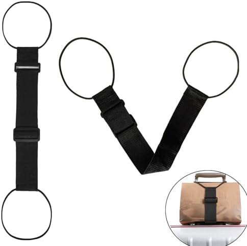2 Pack Luggage Straps for Add a Bag Bungees Lightweight Easy Elastic Wrap Belts by Unknown