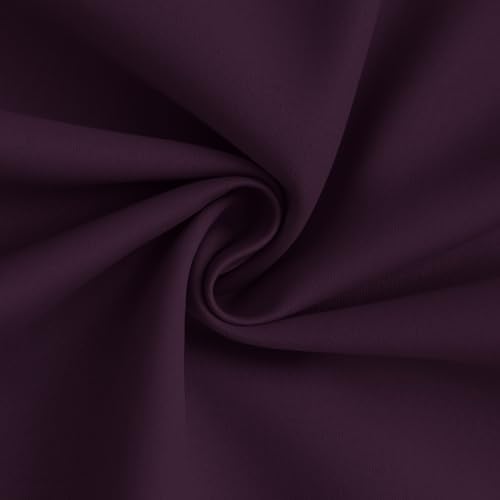 Yakamok Dark Purple 100% Blackout Curtains 63 Inches Long 50" Wide 2 Panels - Image 3