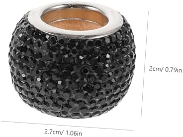 GLEAVI 2pcs Car Headrest Rings Copper Rhinestone Black Decoration - Image 2