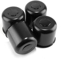 4Pcs 5.15" Stainless Trailer Wheel Center Caps, 4.95" H Matte Black by DEWFLEW