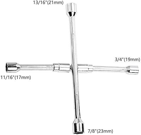 Hedume 2 Pack 14 Inches Universal Folding Lug Wrench, 4-Way Foldable Cross - Image 2