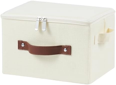 Storage Bins with Zipper Lids Decorative Lidded Baskets Boxes by VinneGenzz