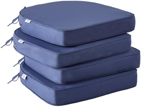 IPYNBAP Outdoor Chair Cushions Set of 4, Waterproof Outdoor Seat Cushions by IPYNBAP