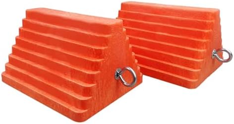 HOXWELL 2 Packs Wheel Chocks Heavy Duty Orange by HOXWELL