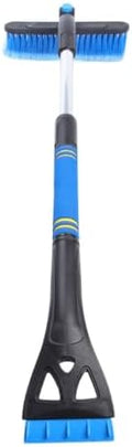 TEHAUX Snow Removal Brush Car Ice Scraper Telescopic Blue PVC PP Metal by TEHAUX