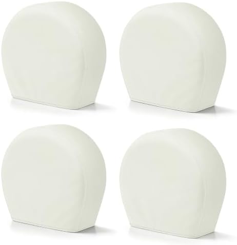 Explore Land Tire Covers 4 Pack Fit Tire Diameters 23-25.75 inch, Off White by ExploreLand