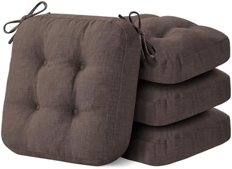 IASEAHK Memory Foam Dining Chair Cushions, 16.5"x16.5"x3.5" by IASEAHK