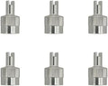 6 PCS Tire Valve Stem Caps, Nickel-Plated Metal Tyre Dust Caps by Unknown