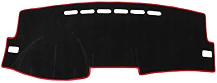 X AUTOHAUX Dashboard Cover for Toyota Corolla 2009-2013 Polyester Black Red by XAUTOHAUX