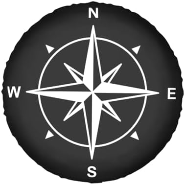 Compass Rose Spare Tire Cover SUV Trailer Truck RV 14 Inch - Image 2