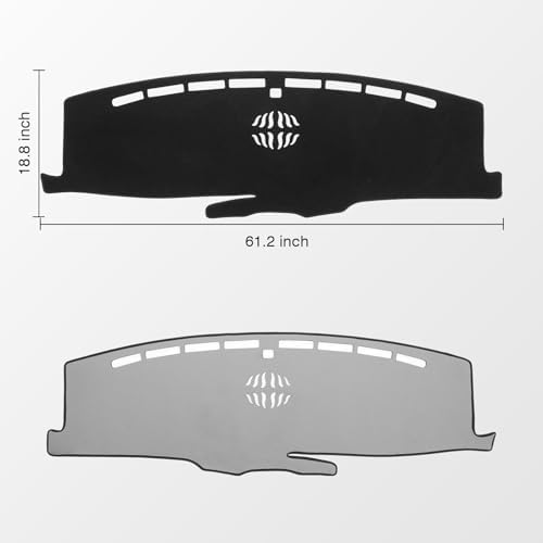 KUST Black Dash Cover for Ford Explorer 2020-2025 2026 Dashboard Cover - Image 3