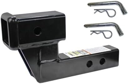 MaxxHaul Trailer Hitch Riser for 2" Receivers, 500 lb Tongue Weight, by MaxxHaul