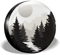 Abstract Moon Spare Tire Cover Mountain Tree Waterproof Dust-Proof 14 Inch by Unknown