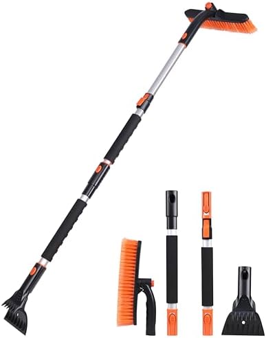 EcoNour 53″ 3 in1 Extendable Snow Brush by EcoNour