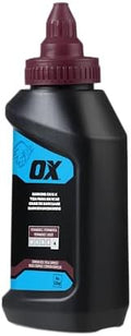 OX Red Chalk Line Powder 8oz Permanent Marking Chalk Refill by OXTools