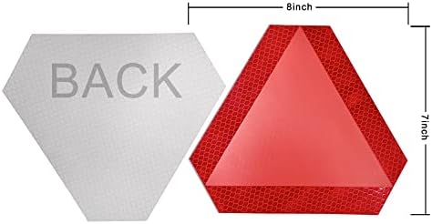 Slow Moving Vehicle Sign 2 Pack 7" x 8" Diamond Grade Reflective Slow Moving - Image 2