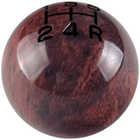 DEWHEL Aluminum Classic Weighted Wooden Type R Manual 5 Speed Gear Shift Knob - Image 3