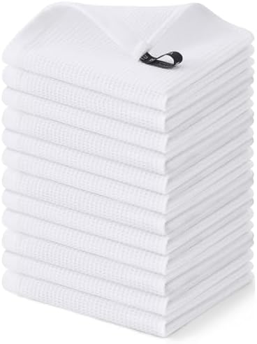 Homaxy 100% Cotton Waffle Weave Dish Cloths, 12 Pack by Homaxy