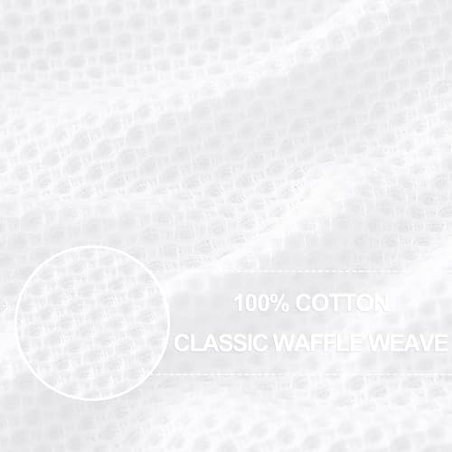 Homaxy 100% Cotton Oversized Waffle Weave Kitchen Towels 4-Pack - Image 2