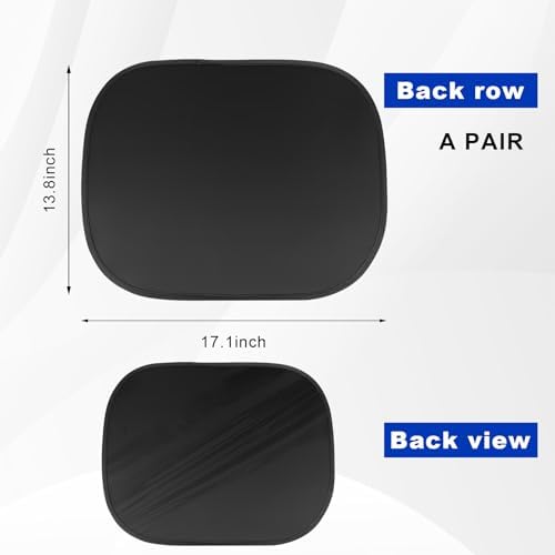 2 PCS Car Side Window Sun Shade, Static Cling Privacy Curtain Rear Window - Image 2