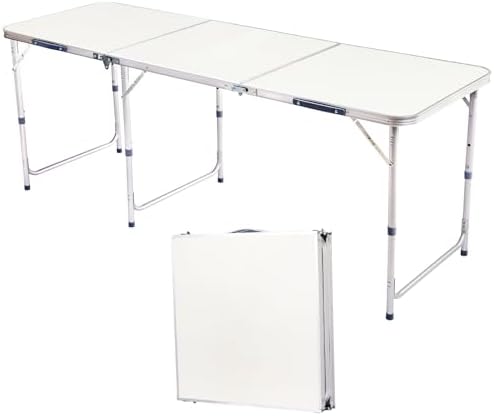 6ft Portable Folding Table, Lightweight 3-Fold Outdoor Picnic Table by Unknown