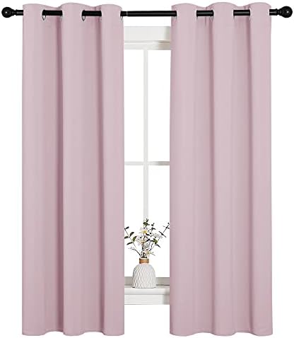 NICETOWN Baby Pink Blackout Curtains - Image 4