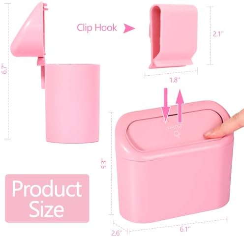 NBTEPEM Pink Car Trash Can - Image 2