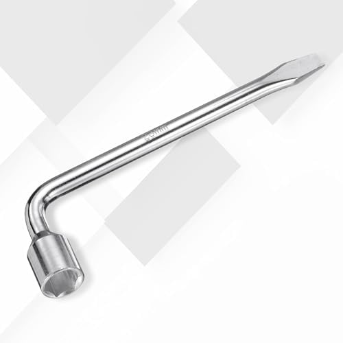 HARFINGTON Car Spare Tire Lug Wrench 23mm Carbon Steel l Type Slotted End - Image 3