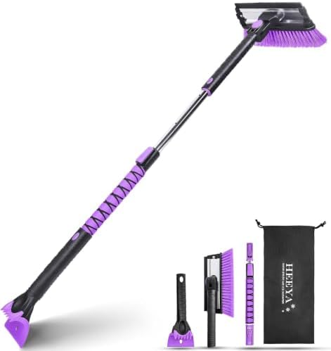 HEEYA 46.6 Inch Extendable Snow Scraper and Brush by HEEYA