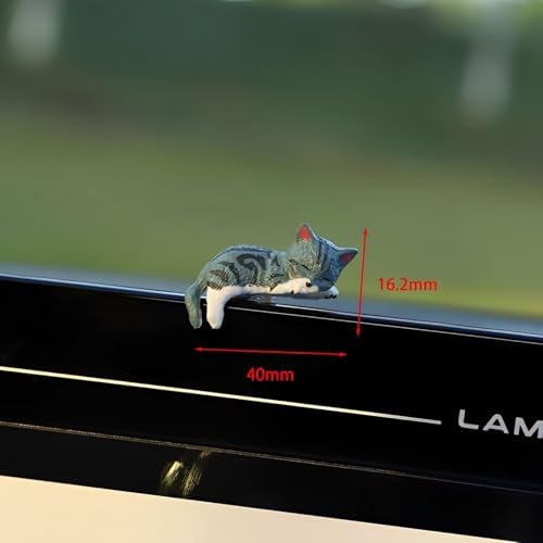 5 Pcs Cute Cat Car Accessories Funny Resin Cat Figurines - Image 6