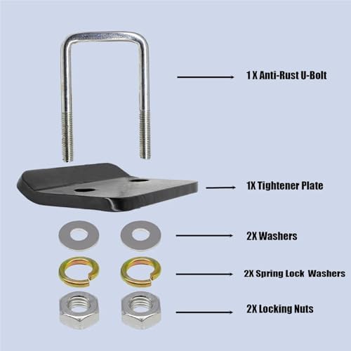 Hitch Tightener 2Pcs Universal U-Bolt Anti-Rattle Stabilizer Lock Heavy Duty - Image 4
