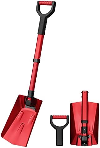 AstroAI 38.4" Folding Extendable Snow Shovel, Aluminum Handle & Metal Blade by AstroAI