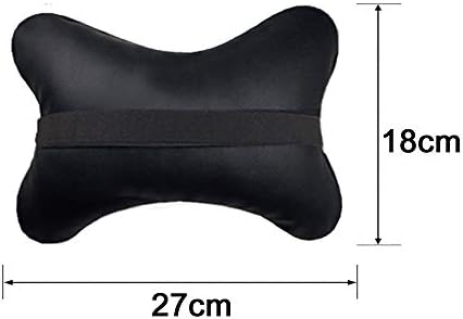 Car Neck Pillows Both Side Pu Leather 2pieces Pack Headrest Fit - Image 4