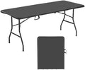 VEVOR Folding Table, Heavy Duty Portable Fold-in-Half Utility Table, Indoor by VEVOR