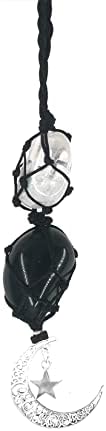 Crystals Obsidian Crystal Stone Cute Boho Car Mirror Hanging Accessories by Persofine