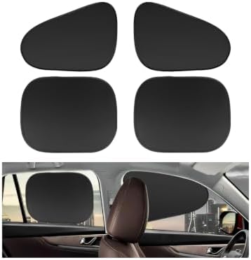 4 PCS Car Side Window Sun Shade, Static Cling Privacy Curtain Front & Rear by Unknown