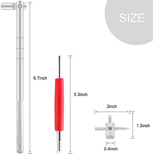 ZHSMS Valve Stem Puller Installer Tool, 4 Way Valve Core Remover, Double Head - Image 3