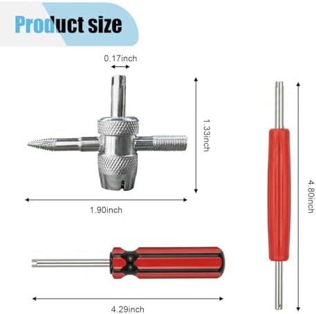 6PCS Multifunctional Tire Valve Core Removal Tool Installation Kit - Image 2